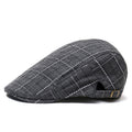 Peaked Plaid Beret Sun Hat