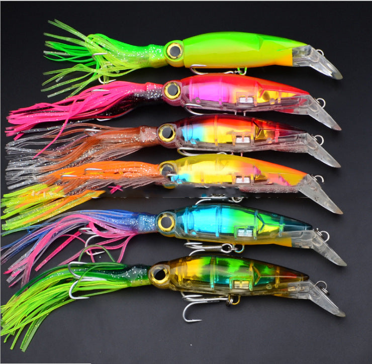 Fishing Tackle Lure - Plastic Squid With Bait