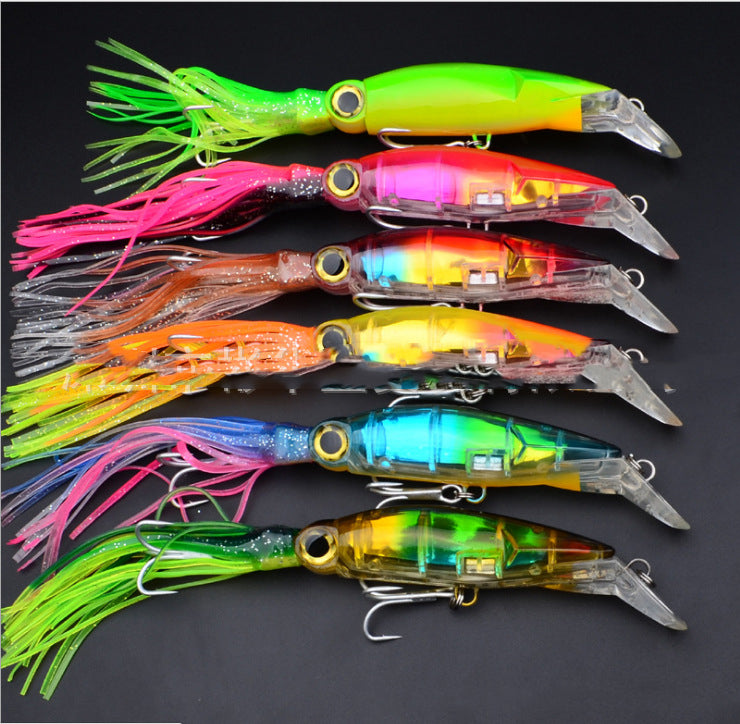 Fishing Tackle Lure - Plastic Squid With Bait